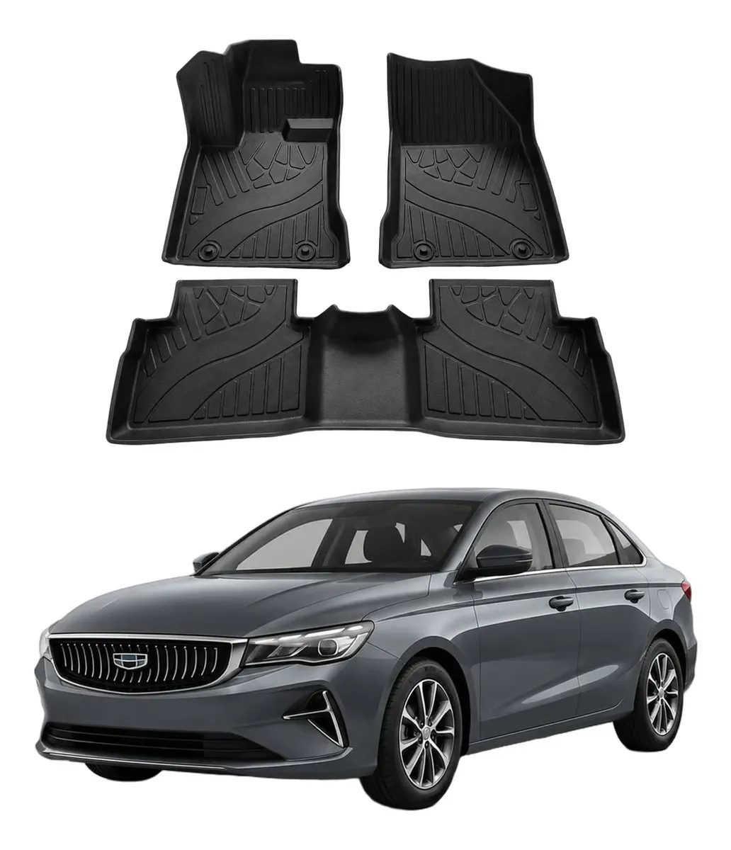 Rhino Tapetes De Uso Rudo Compatible Con Geely Emgrand Negro