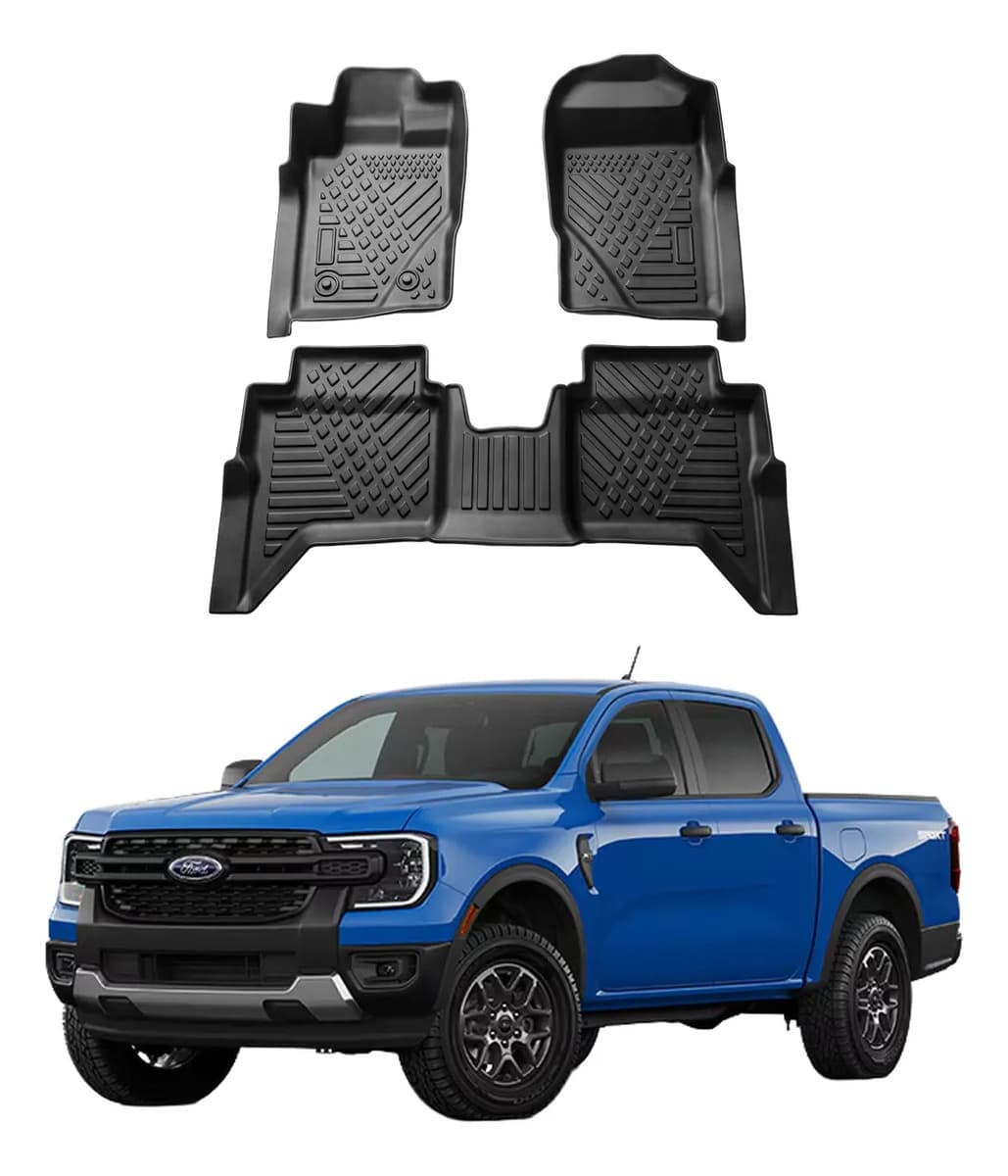 Rhino Tapetes De Uso Rudo Compatible Con Ford Ranger Negro