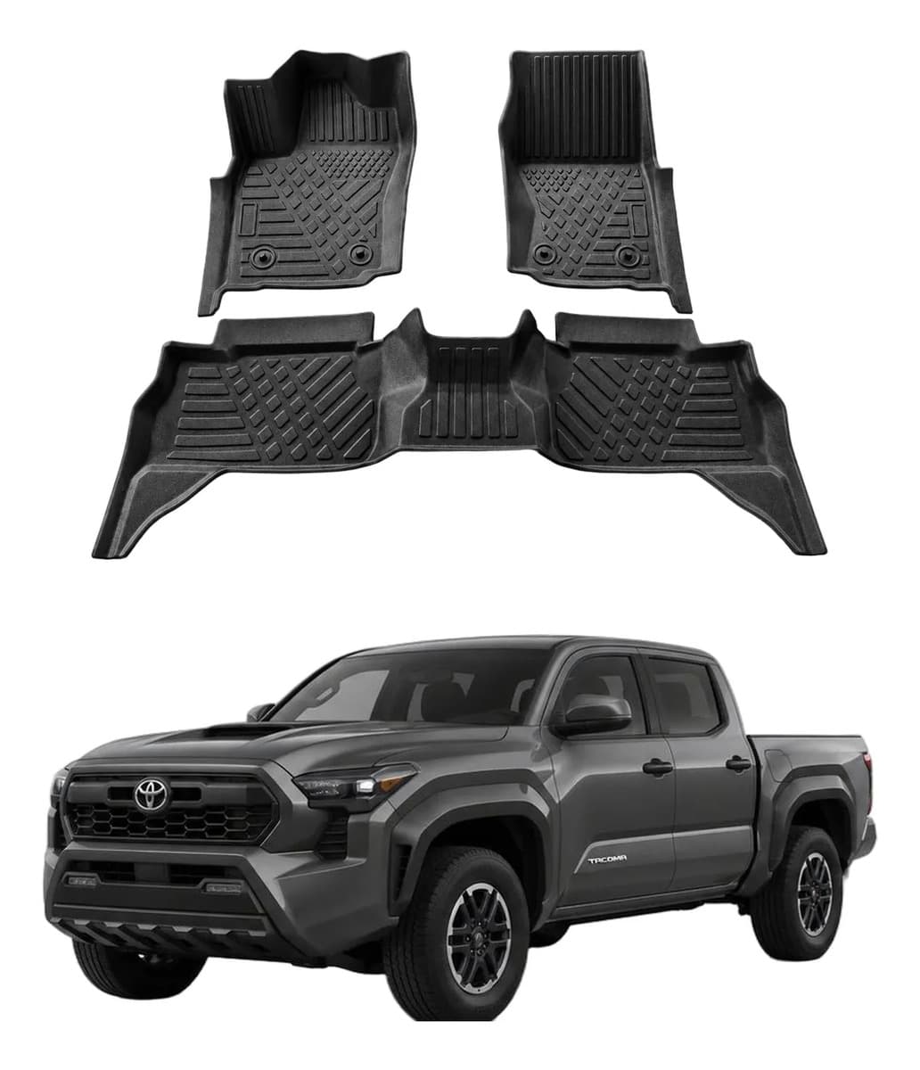 Rhino Tapetes De Uso Rudo Compatible Con Toyota Tacoma Negro