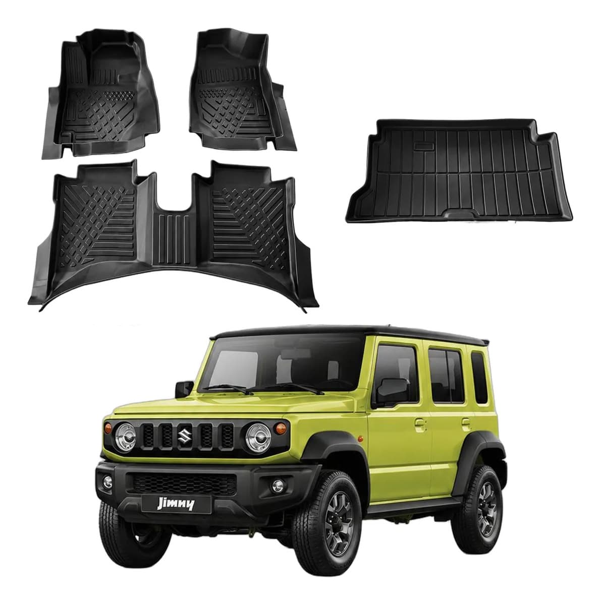 Rhino Tapetes Uso Rudo Para Vehículo Suzuki Jimny Negro