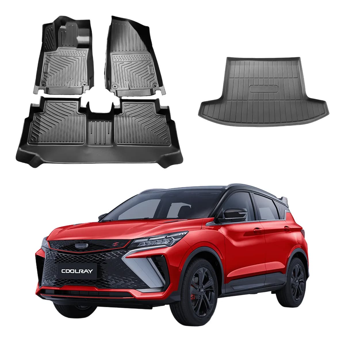 Rhino Tapete De Uso Rudo Para Vehículo Geely Coolray Negro