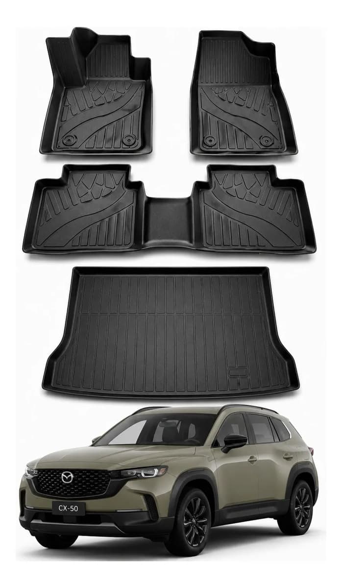 Rhino Tapetes Uso Rudo Para Vehículo Mazda CX-50 Negro
