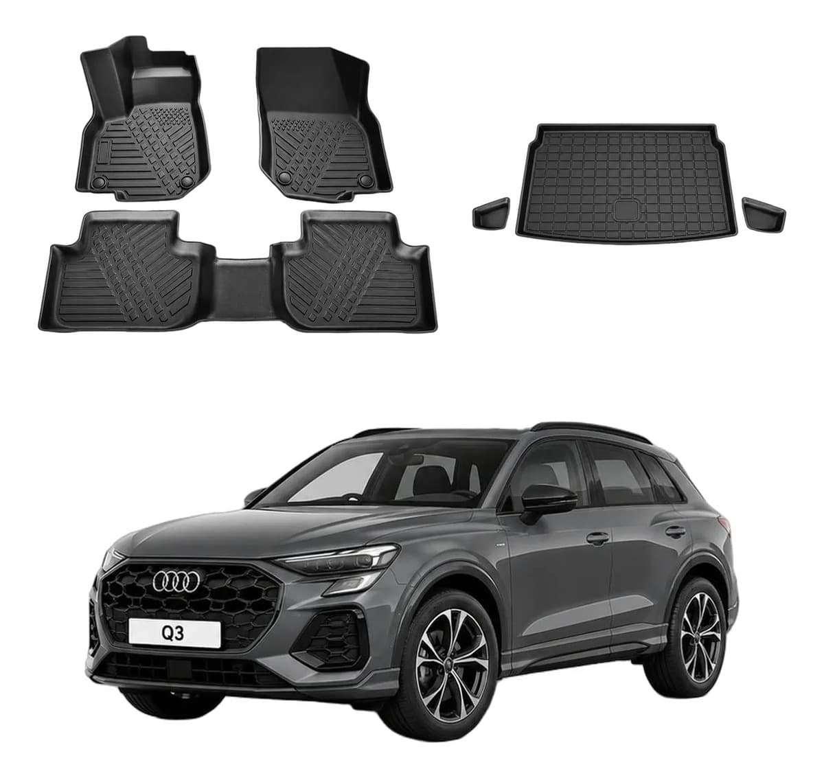 Rhino Tapetes De Uso Rudo Para Audi Q3 Negro