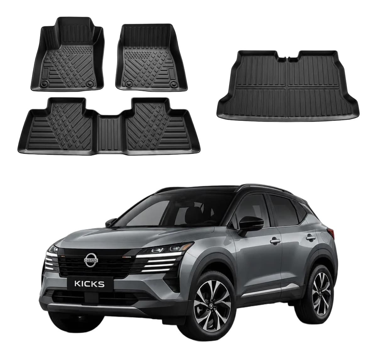 Rhino Tapetes De Uso Rudo Para Nissan Kicks 2025+ Negro
